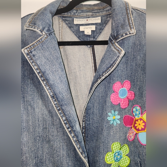 Tommy Hilfiger Y2K Jean Jacket Sz 16 - Picture 3 of 10